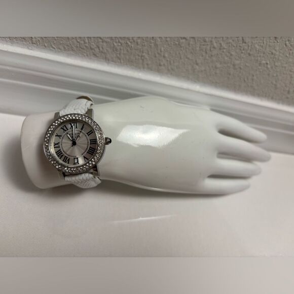 Invicta 21996 Angel Women's 33mm Quick Pin Leather Strap 5-in-1 Silver Watch Set - Picture 2 of 8